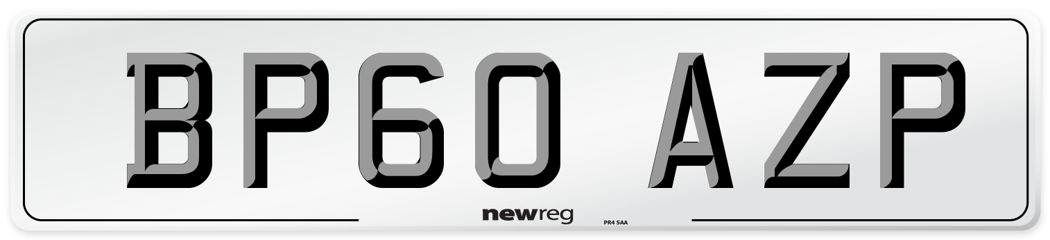 BP60 AZP Number Plate from New Reg